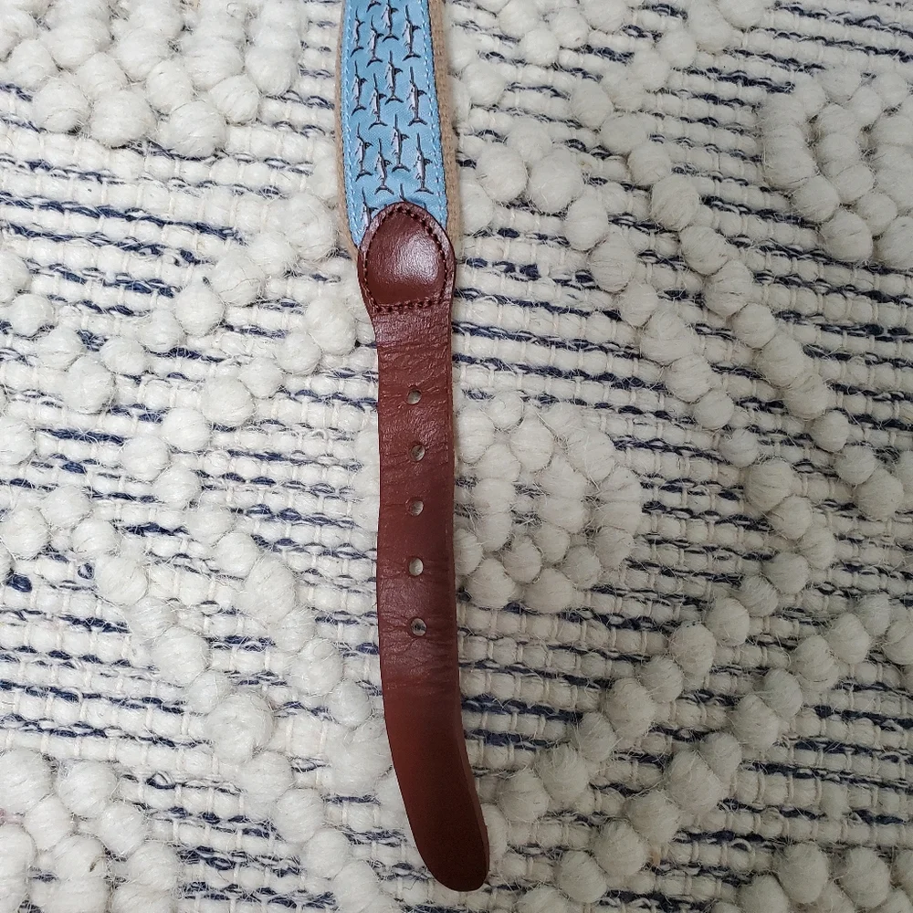Leather Man Ltd. Canvas Belt Swordfish Novelty Print Fishing Outdoor Size 26